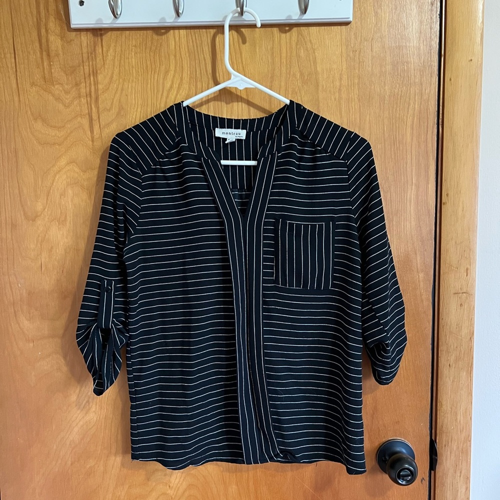 Black and white work shirt